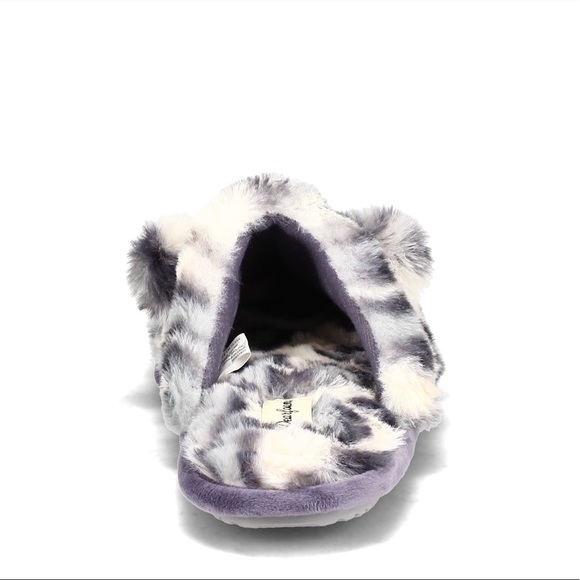 DEARFOAMS - Women's Cat Nap Scuff Slipper with Sleep Mask - Grey - Picture 7 of 13